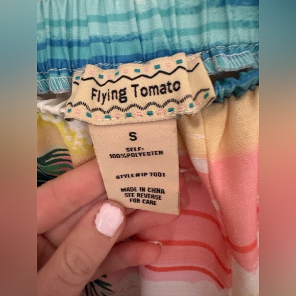 NWOT Unique Vintage Flying Tomato 1950s Hawaiian Shirt & bottom set Size Small - Picture 3 of 5